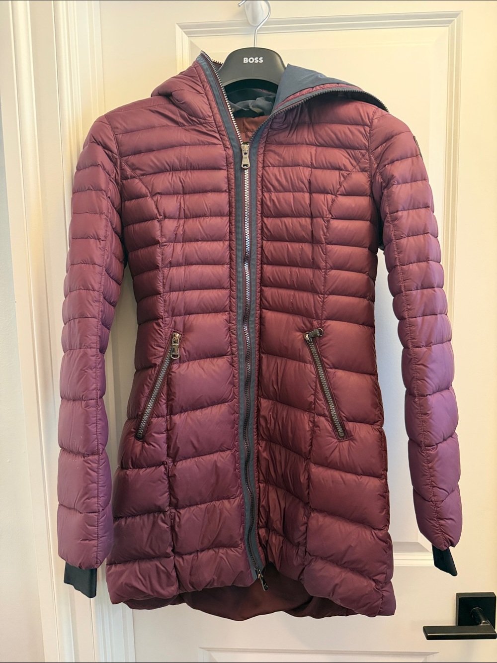Pajar Women's Quilted Hooded Puffer Jacket in Burgundy